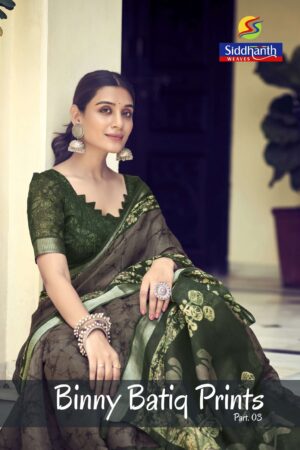 Siddhanth Binny Batiq Prints Saree