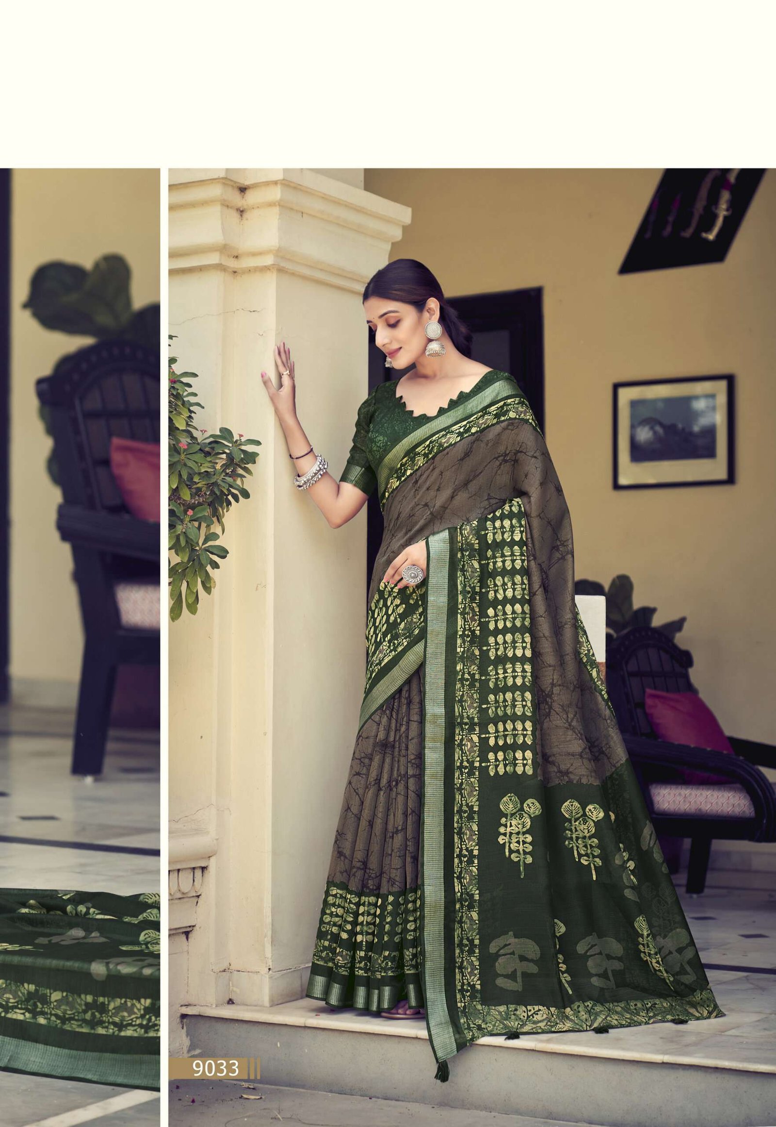 Siddhanth Binny Batiq Prints Saree - Image 3