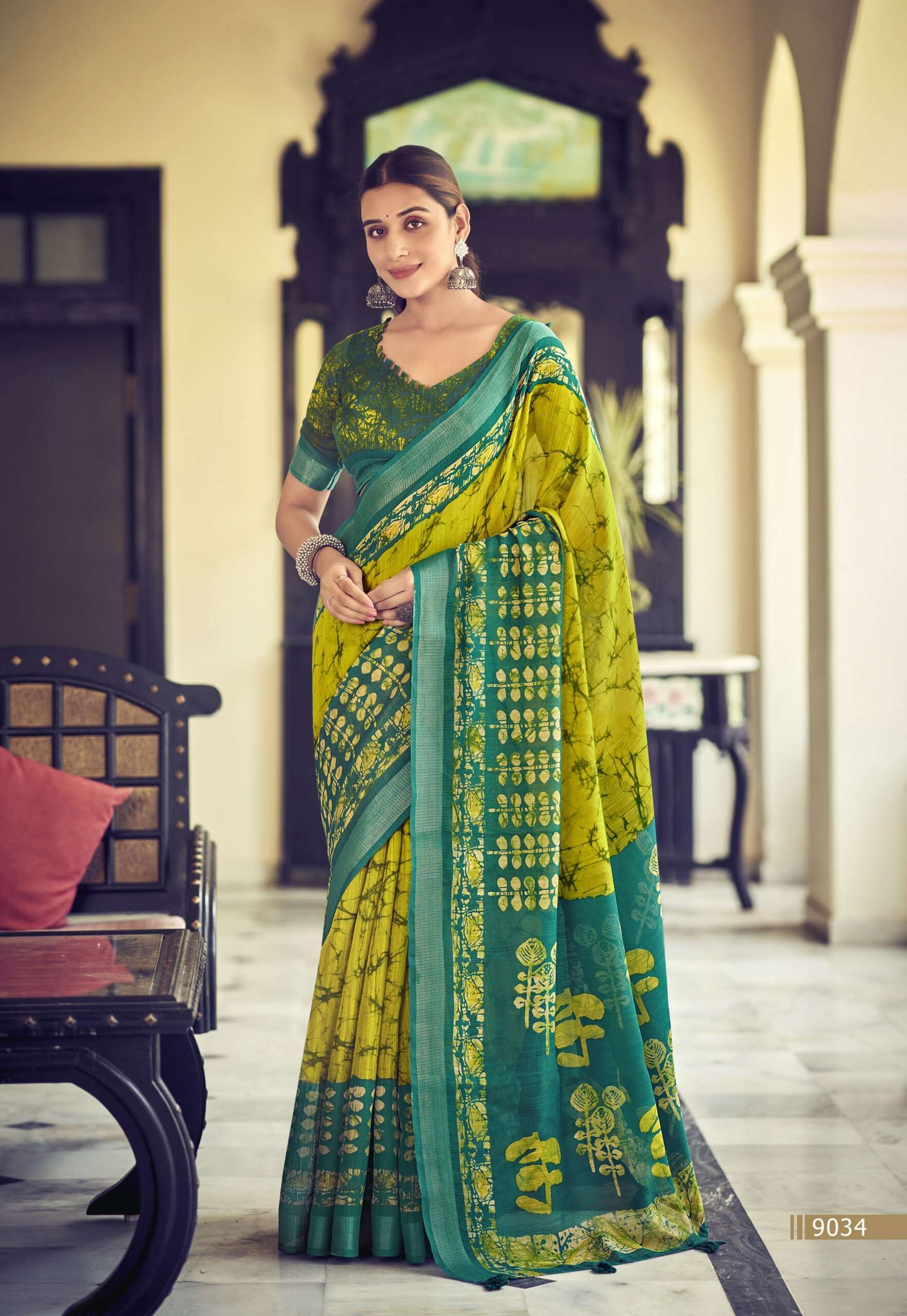 Siddhanth Binny Batiq Prints Saree - Image 2