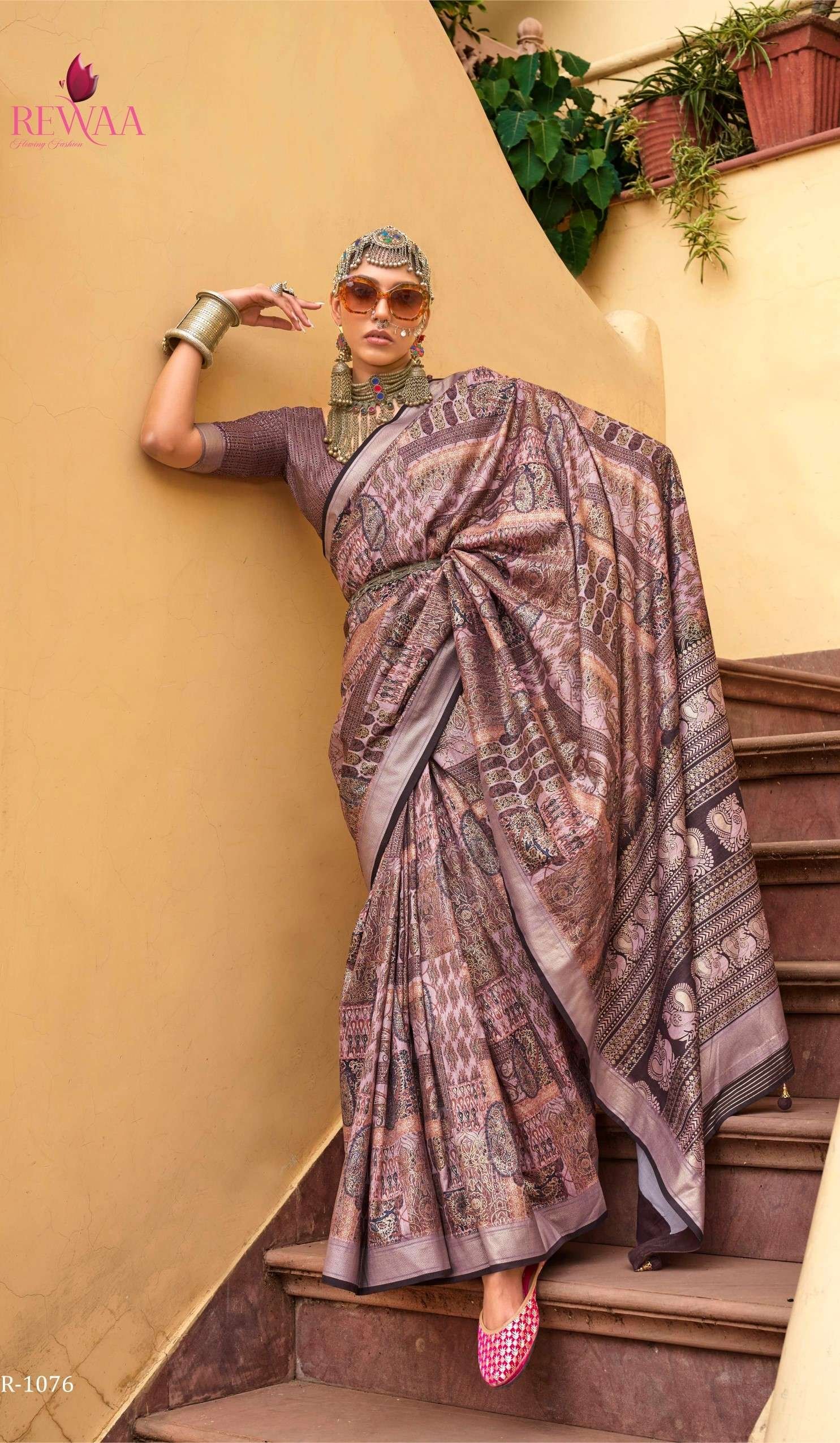 REWA CHAAP KALA SAREE R-1076