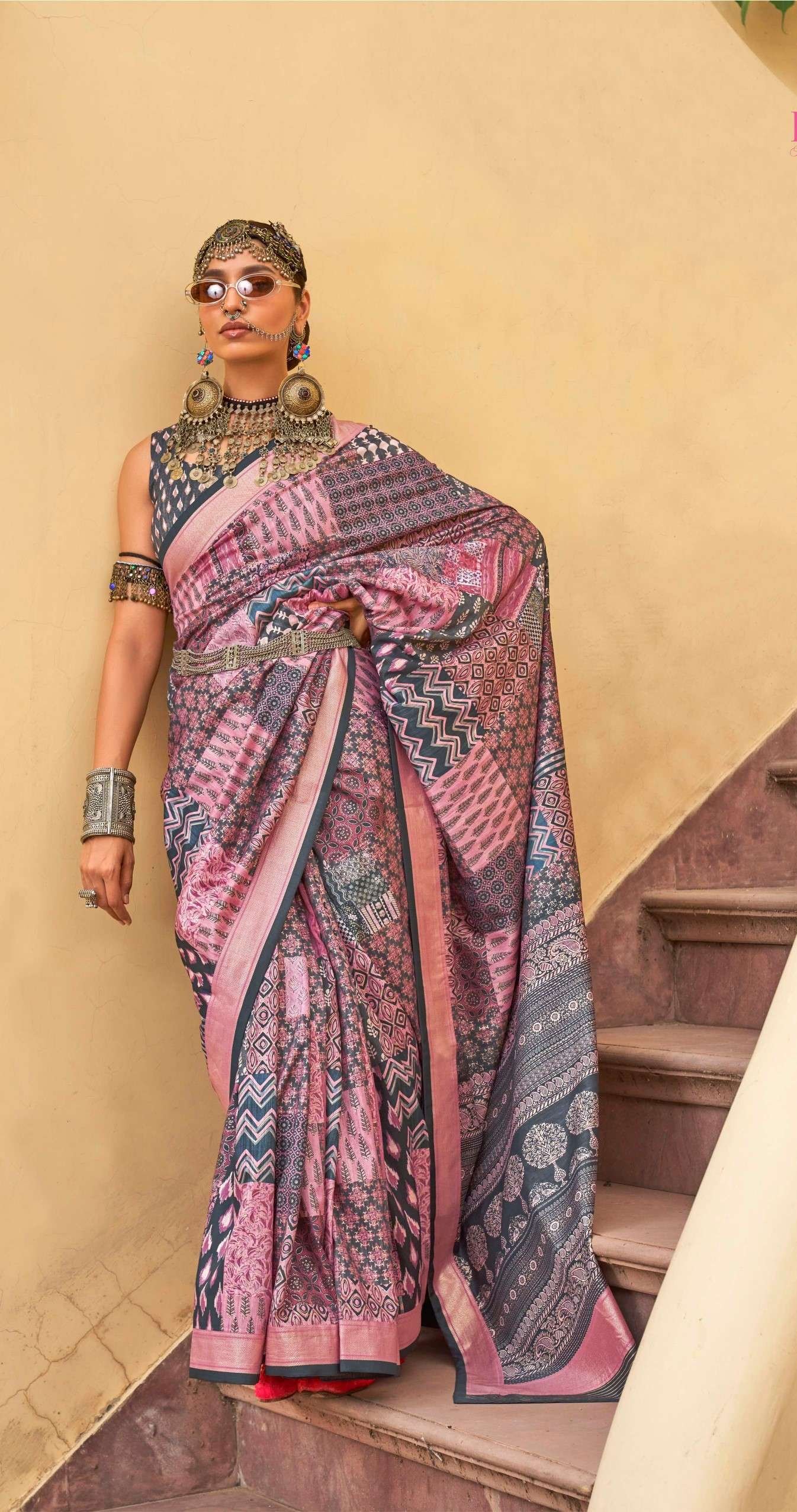 REWA CHAAP KALA SAREE R- 7078