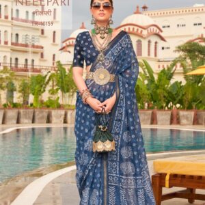 Trirath Neel Pari Saree