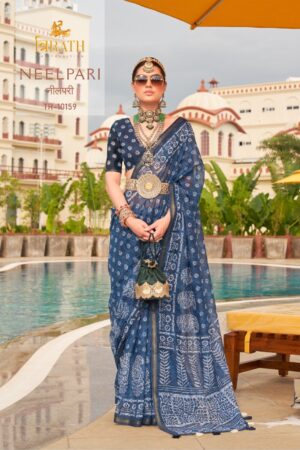 Trirath Neel Pari Saree