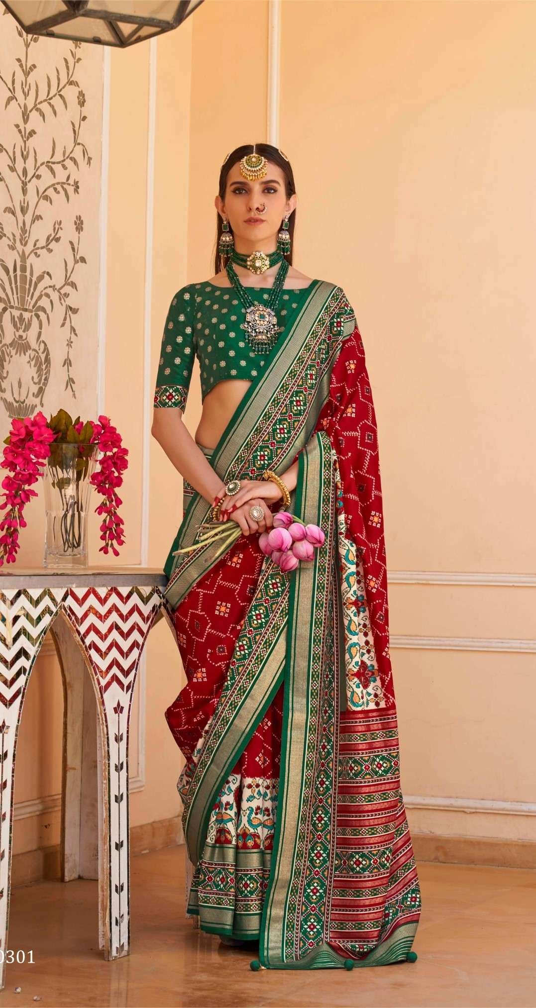 Acfpl Trirath Rudraksh patola Saree 10301