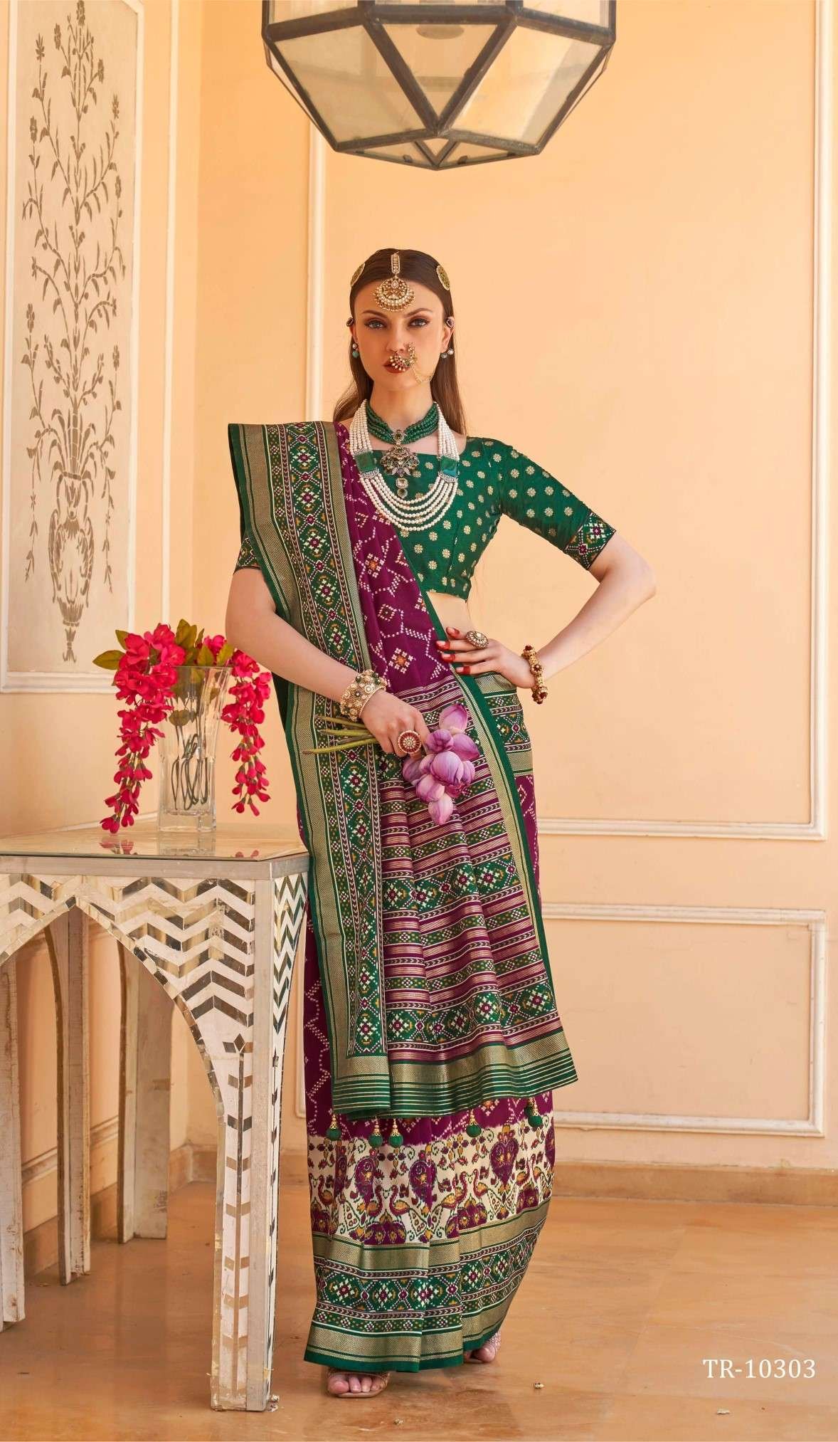 Acfpl Trirath Rudraksh patola SAREE 10303