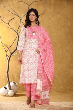 Pure Jaipur Cotton Ready To Wear Suit
