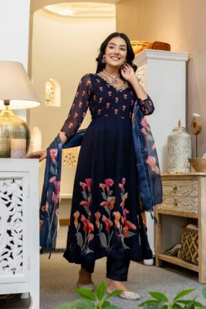 Pure Mal Chanderi 3 Piece Ready To Wear