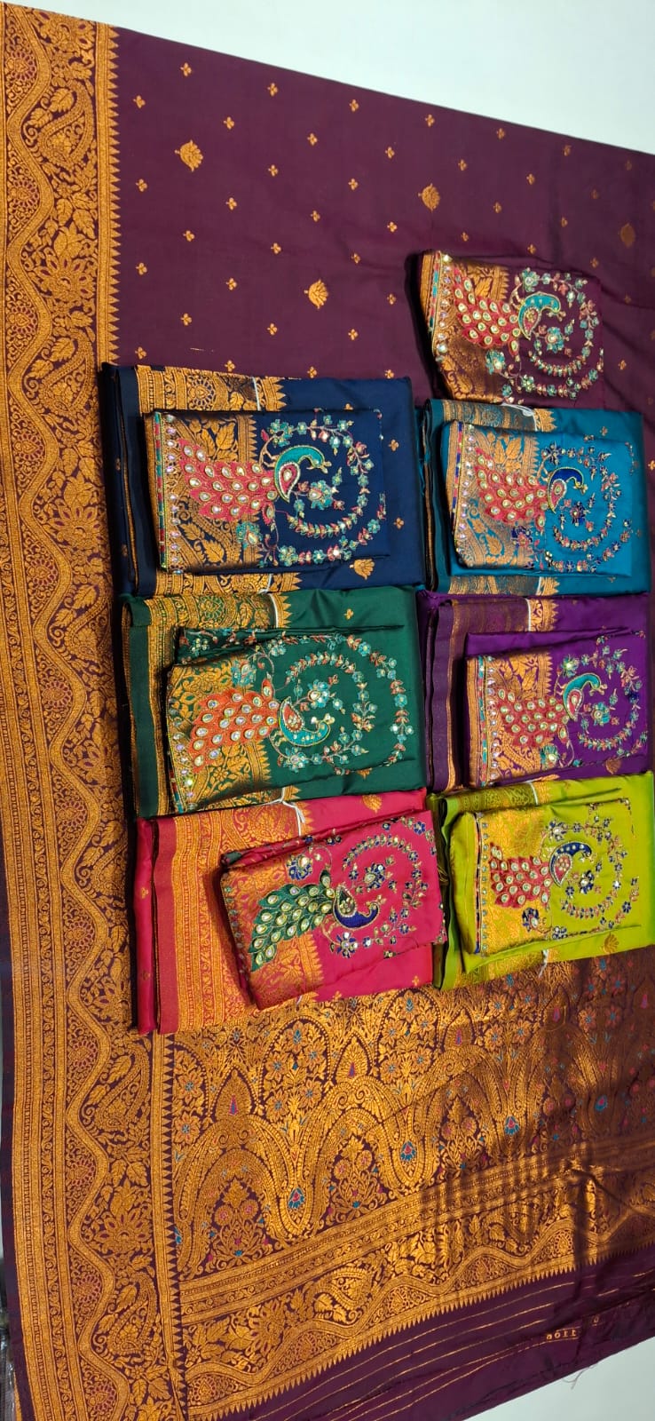 Royal Purple Tanvi Paithani Saree with Rich Gold Zari Border - Image 2